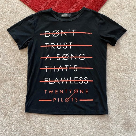 HOTCIAL S Twenty One Pilot Don't Trust A Song Tee - Picture 1 of 7